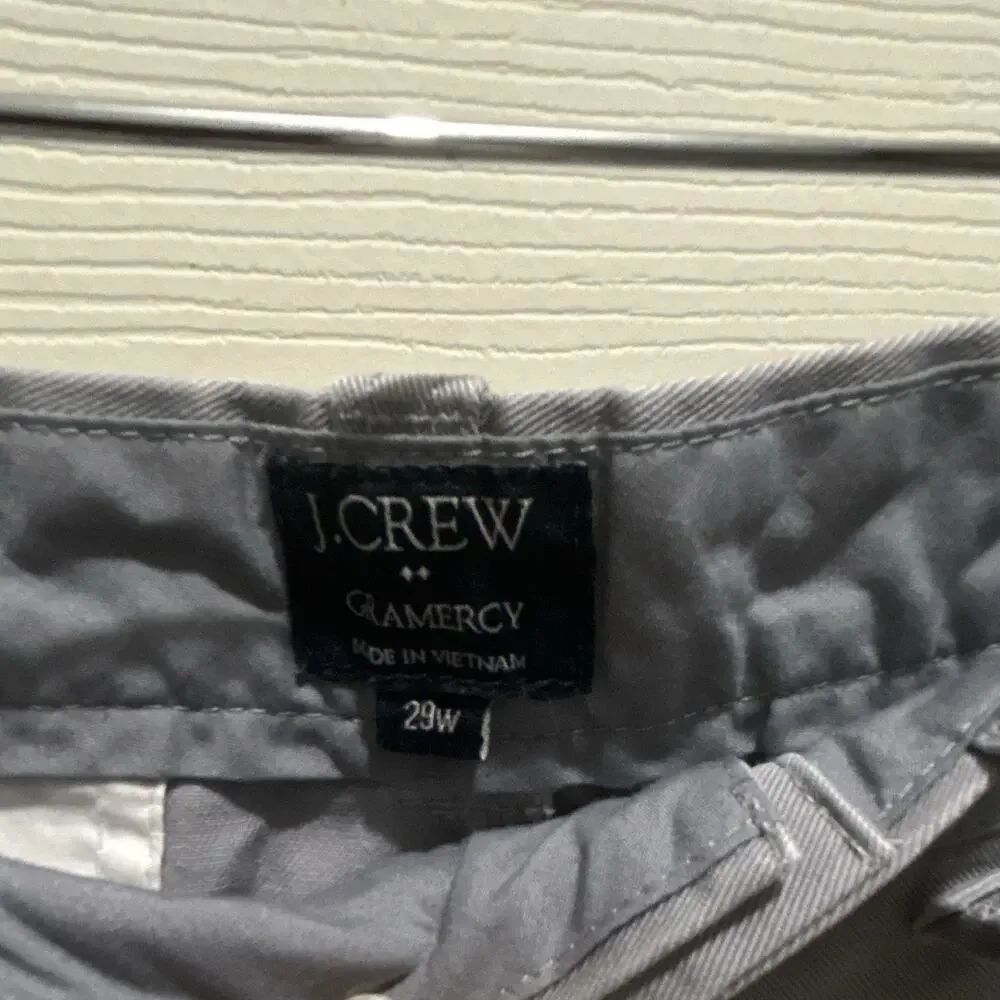 J.CREW Gramercy Men's Gray Cotton Chino Shorts – Flat Front